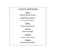 Font Choices