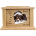Forever in Our Hearts Photo Framed Wooden Pet Urn - oiak with Hearts