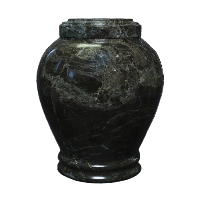 Embrace Green Zebra Marble Urn
