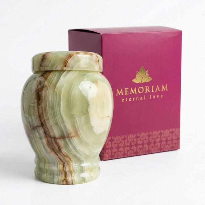 Grün - Light Green Onyx Urn with package