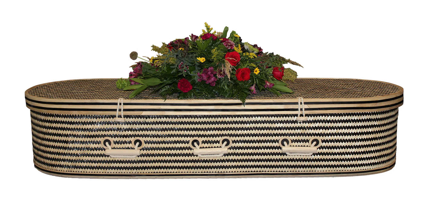 Hampshire Herringbone Biodegradable Casket in Bamboo - Eco-Friendly & Sustainable