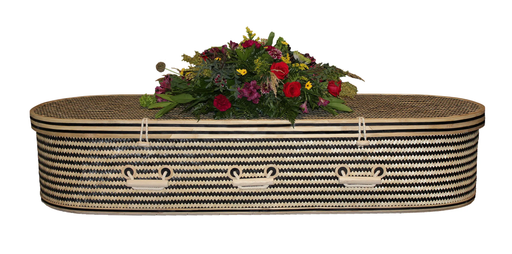 Hampshire Herringbone Biodegradable Casket in Bamboo - Eco-Friendly & Sustainable