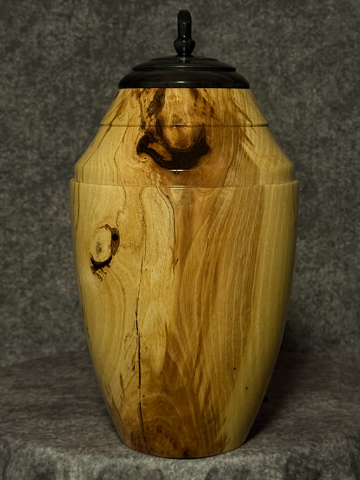 Hand-Turned Urn Spalted Hickory 22