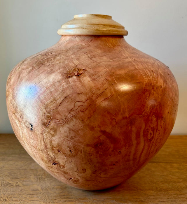 Cherry turned urn