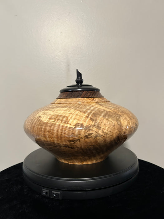 Maple hand turned urn 