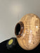 Spalted Figured Maple turned urn with zebra wood top ring with threaded lid