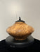 Spalted maple urn with zebra wood top