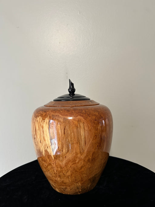 Hand turned urn crafted with Spalted Birch