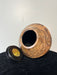 Spalted Maple turned urn with top opening threaded lid