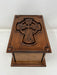 Hand-Carved Cremation Urn with Trinity Knot Celtic Cross - Top view