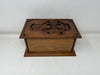 Hand-Carved Cremation Urn with Trinity Knot Celtic Cross - back view