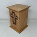 Psalm 23 Cross Urn in Oak - right side