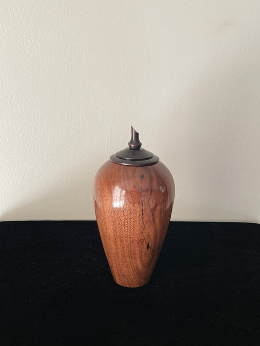 Classic Walnut Turned Pet Urn