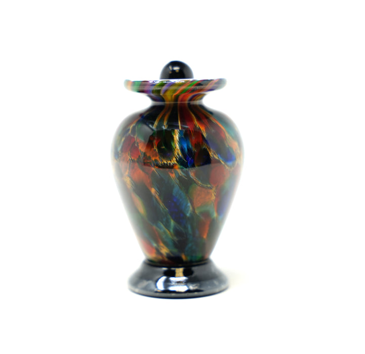 Hand Blown Glass Keepsake Urn in Amato Autumn