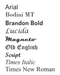 Font Choices