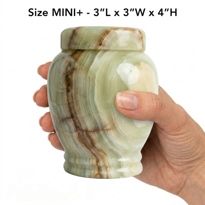 Grün - Light Green Onyx Urn - Mini +