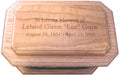 Laser Engraved Urn (Shown in oak)