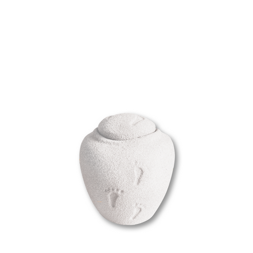 Biodegradable Oceane Burial Urn - White Quartz Sand in mini