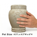 Calla - Crema Marfil Marble Urn - Pet size