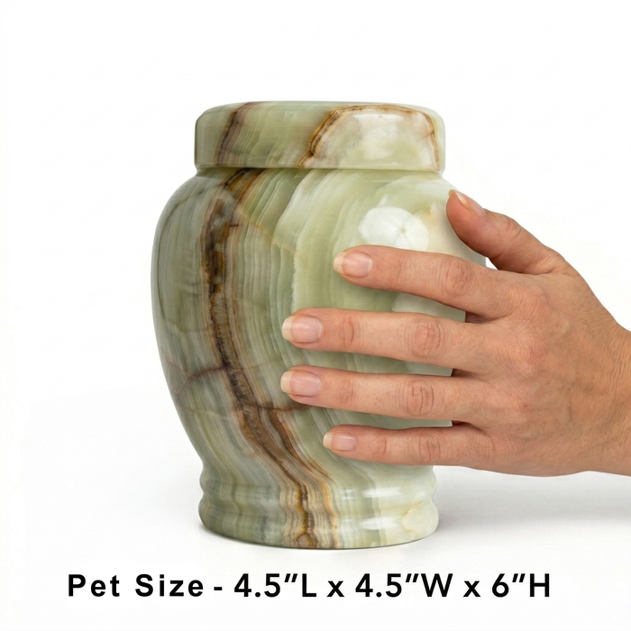 Grün - Light Green Onyx Urn - Pet size