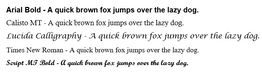 Font Choices