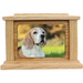 Full Rectangle Photo Framed Wooden Pet Urn - oak