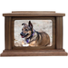 Full Rectangle Photo Framed Wooden Pet Urn -walnut