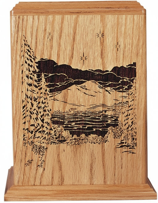 Evening Reflections Cremation Urn | With Optional Wood Base