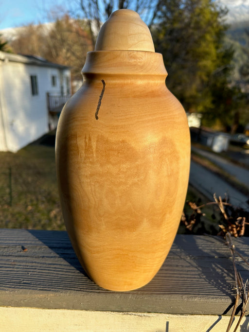 Salvaged Maple Wood Turned Urn 15