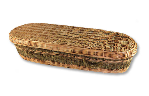 Biodegradable Child Seagrass Casket for Burial or Cremation (closed, Shown in 48 inches)