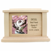 Side Rectangle Photo Framed Wooden Pet Urn - maple