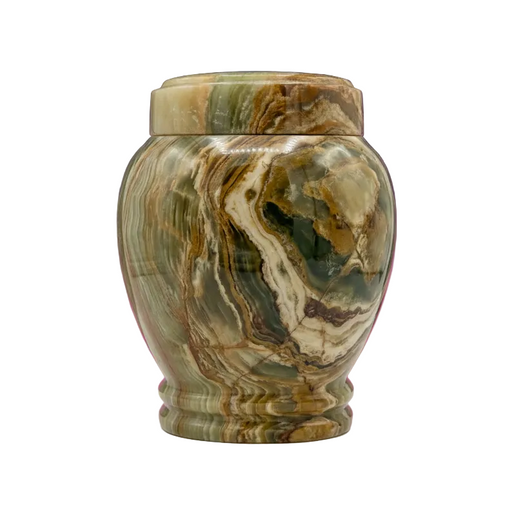 Silas - Multi-Green Onyx Marble Urn 
