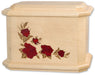 Roses Octagon Cremation Urn in maple