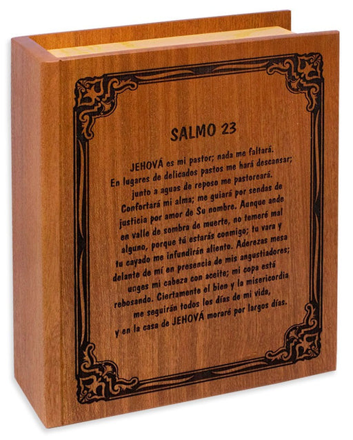 Bible urn with Psalm 23
Book urn