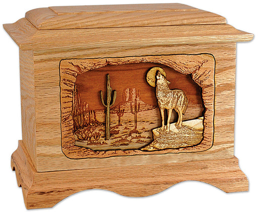 Desert Moon Coyote Cremation Urn