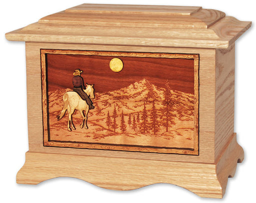 Mountain Horse Urn | Oak | Moon Option