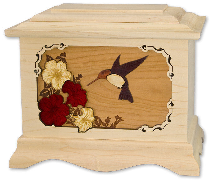 Ambassador Hummingbird Cremation Urn in Maple