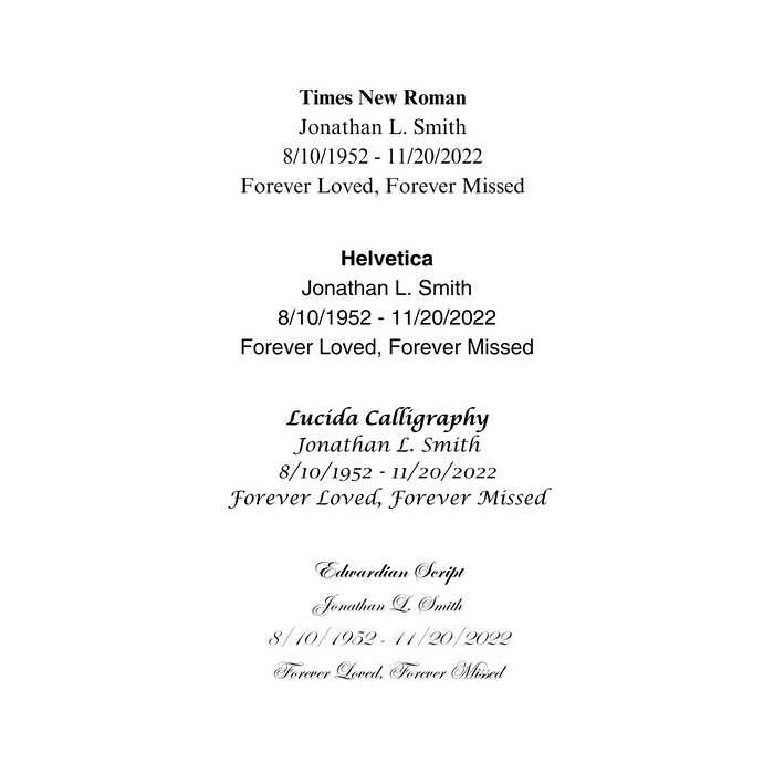 Font options