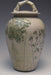 Forest Crackle Raku Ceramic Cremation Urn - with top handel