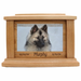 Wide Rectangle Photo Framed Wooden Pet Urn - cherry