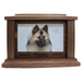 Wide Rectangle Photo Framed Wooden Pet Urn - walnut