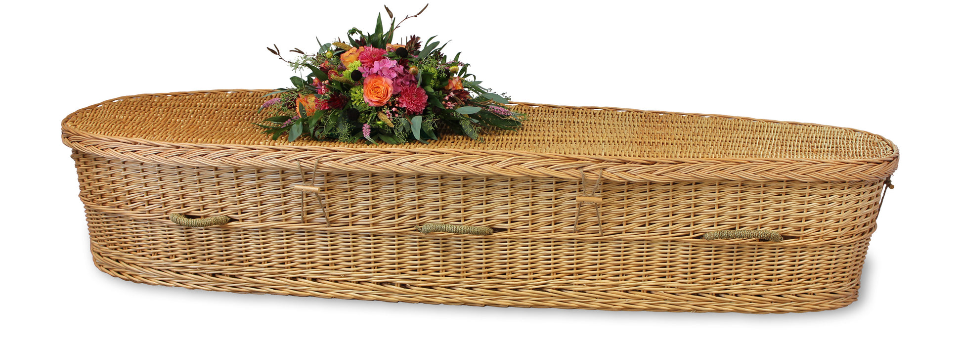 Biodegradable Casket for Burial or Cremation in Woven Willow - Eco-Friendly & Sustainable