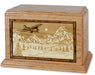 Airplane on oak urn