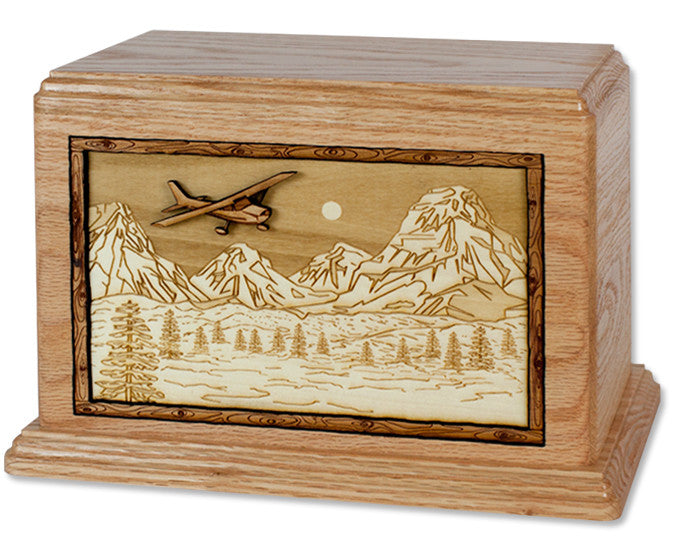 Cremation Urn with Famous Mountain Scenes