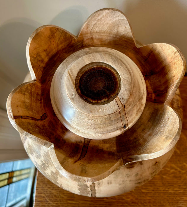 Ambrosia Maple Hand Turned Urn 71 - top of urn