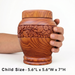 Anish - Hand-Carved Wood Urn - Child Size 