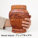Anish - Hand-Carved Wood Urn - Small Adult