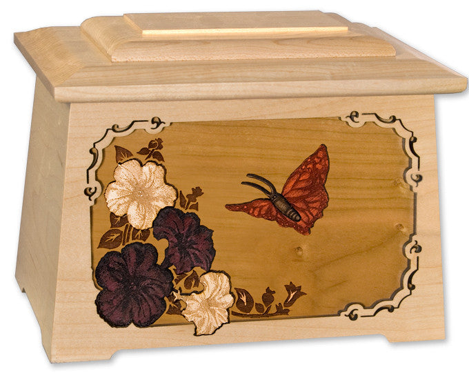 Butterfly Urn in Maple