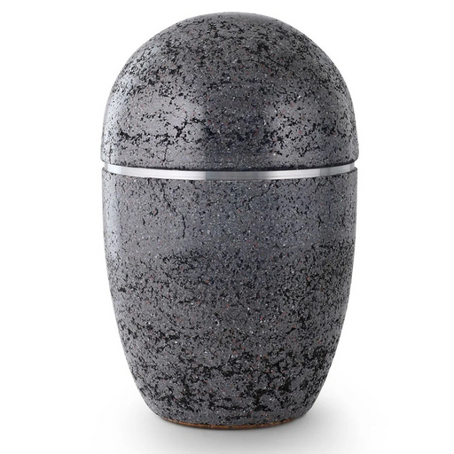 Atlantis Cast Ceramic Urn - Ebony