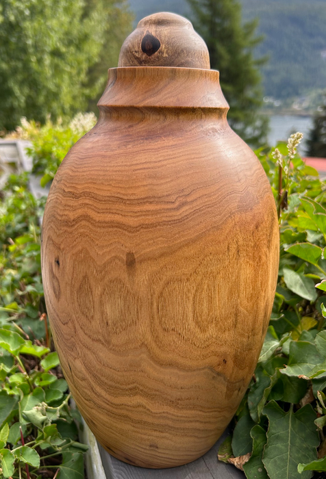 Natural Walnut Turned Urn